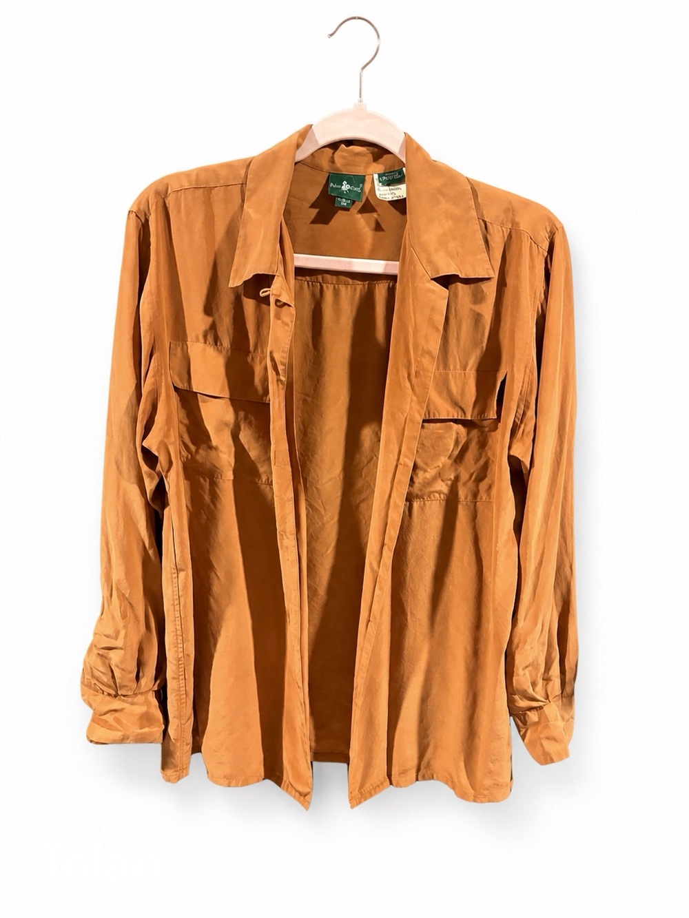 VINTAGE Hunt Club Women's Button-Down Shirt - Rust Orange